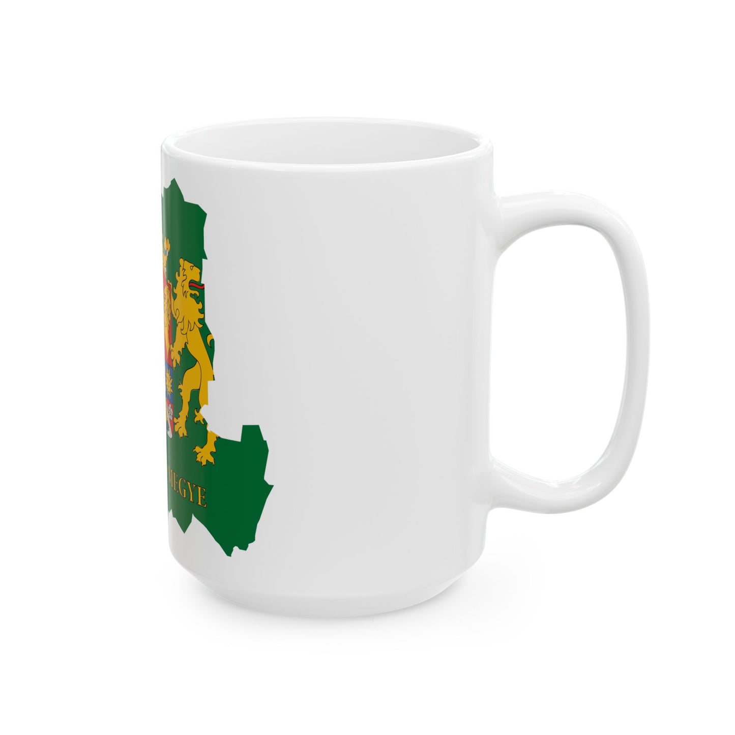 Flag-map of Csongrad County (Hungary) White Coffee Mug