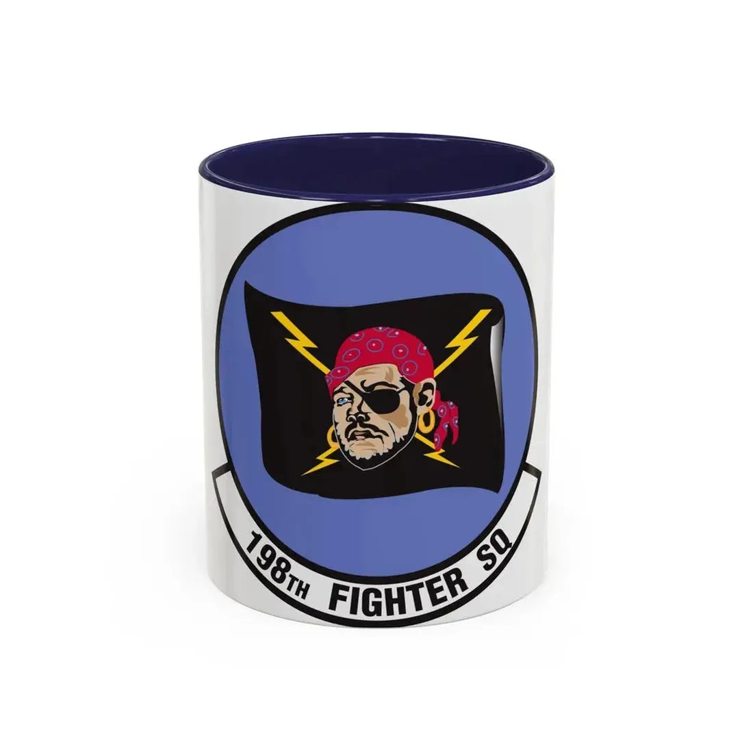 198 Fighter Squadron (U.S. Air Force) Accent Coffee Mug 11oz Navy - Go Mug Yourself