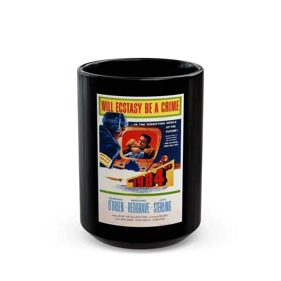 1984 1956 Movie Poster - Black Coffee Mug 15oz - Go Mug Yourself