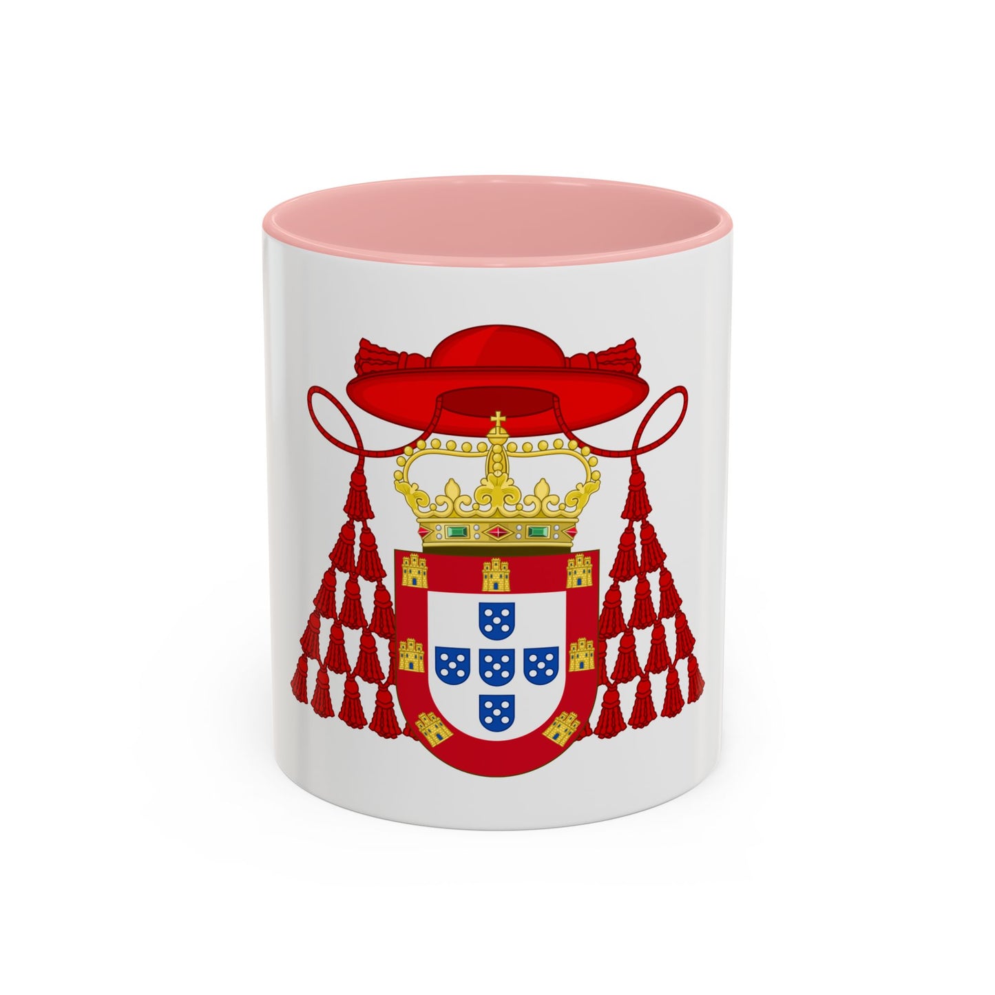 Ornamented Royal Coat of Arms of Cardinal Henry I of Portugal - Accent Coffee Mug