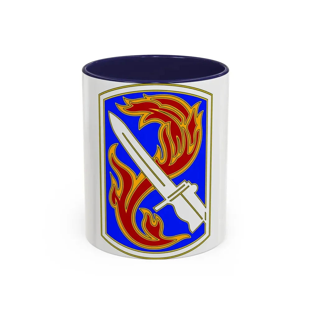 198TH INFANTRY BRIGADE (U.S. Army) Accent Coffee Mug 11oz Navy - Go Mug Yourself