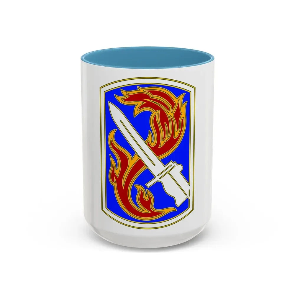 198TH INFANTRY BRIGADE (U.S. Army) Accent Coffee Mug 15oz Light Blue - Go Mug Yourself