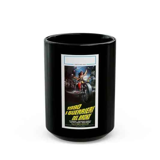 1990 THE BRONX WARRIORS 1982 Movie Poster - Black Coffee Mug 15oz - Go Mug Yourself