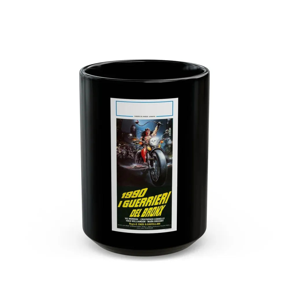 1990 THE BRONX WARRIORS 1982 Movie Poster - Black Coffee Mug - Go Mug Yourself
