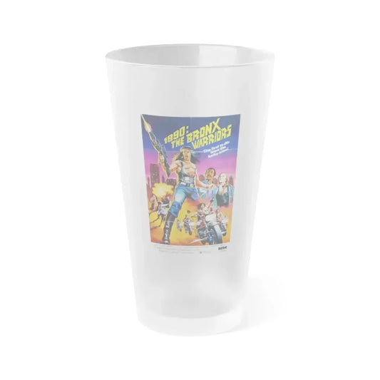 1990 THE BRONX WARRIORS (2) 1982 Movie Poster - Frosted Pint Glass 16oz 16oz Frosted - Go Mug Yourself
