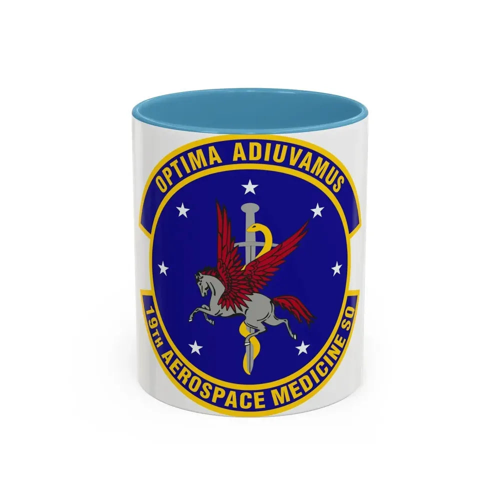 19th Aerospace Medicine Squadron (U.S. Air Force) Accent Coffee Mug 11oz Light Blue - Go Mug Yourself