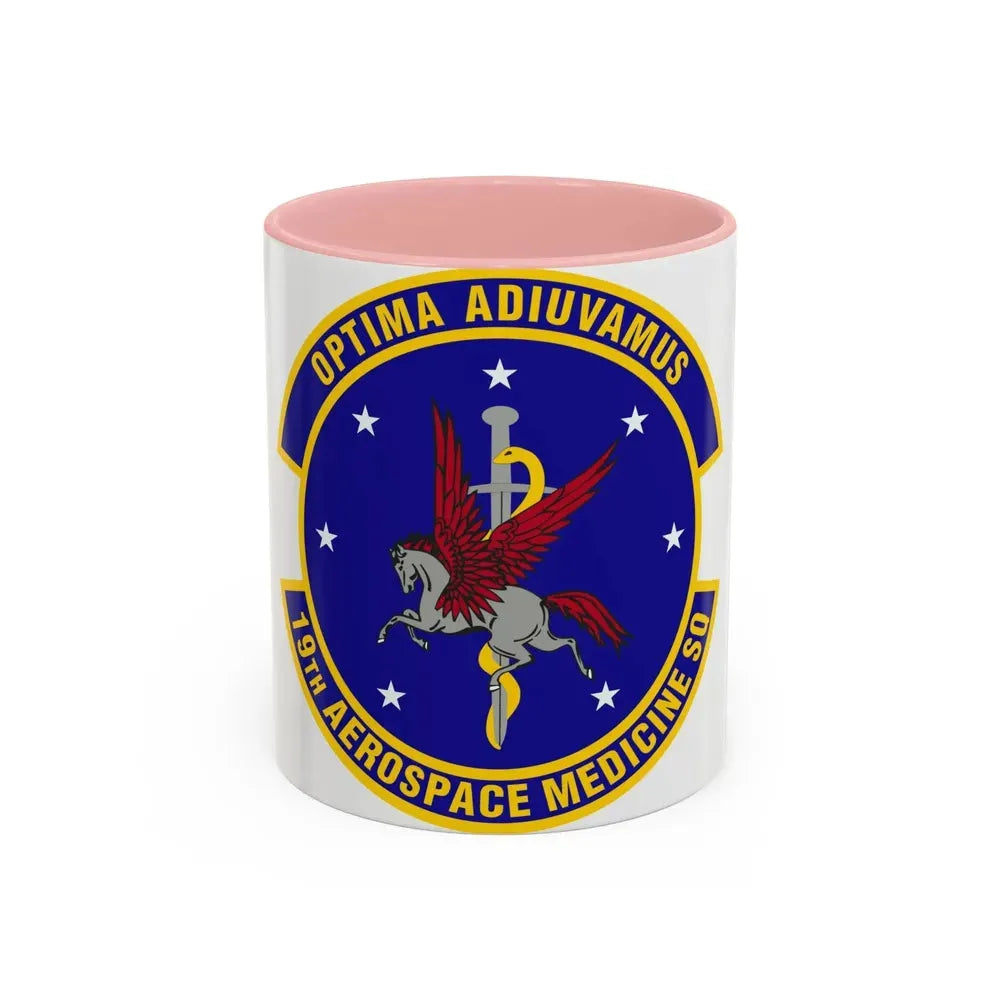 19th Aerospace Medicine Squadron (U.S. Air Force) Accent Coffee Mug 11oz Pink - Go Mug Yourself