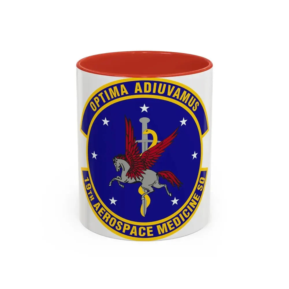 19th Aerospace Medicine Squadron (U.S. Air Force) Accent Coffee Mug 11oz Red - Go Mug Yourself