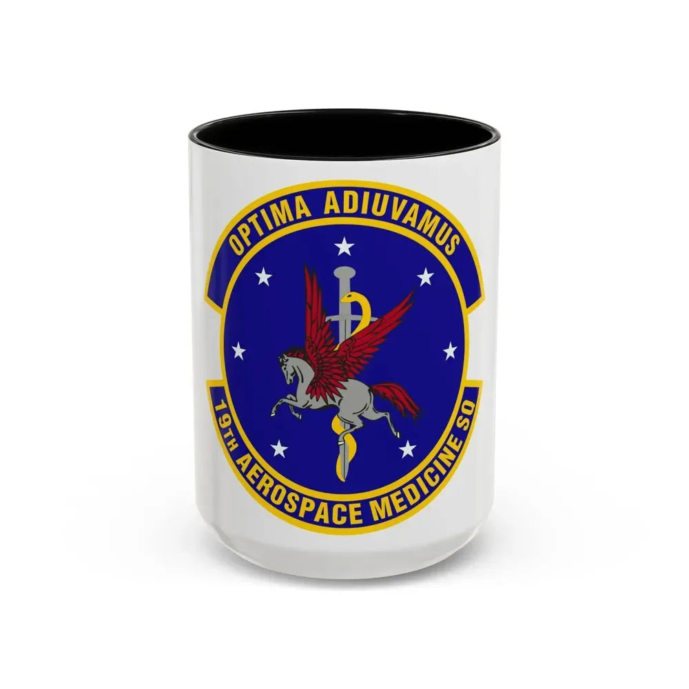 19th Aerospace Medicine Squadron (U.S. Air Force) Accent Coffee Mug 15oz Black - Go Mug Yourself