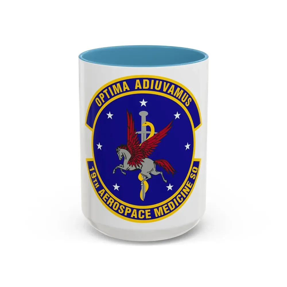 19th Aerospace Medicine Squadron (U.S. Air Force) Accent Coffee Mug 15oz Light Blue - Go Mug Yourself