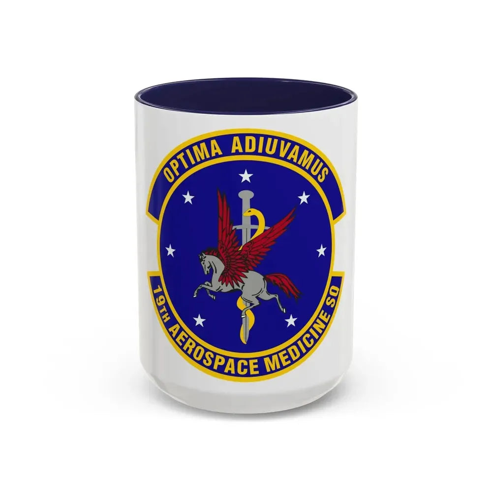 19th Aerospace Medicine Squadron (U.S. Air Force) Accent Coffee Mug 15oz Navy - Go Mug Yourself