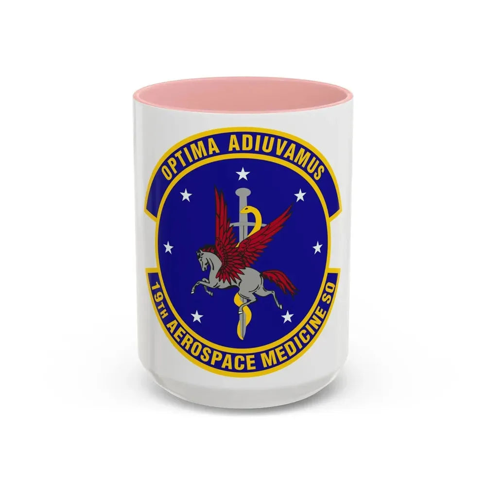 19th Aerospace Medicine Squadron (U.S. Air Force) Accent Coffee Mug 15oz Pink - Go Mug Yourself