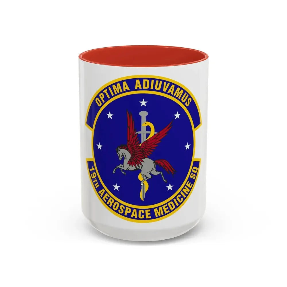 19th Aerospace Medicine Squadron (U.S. Air Force) Accent Coffee Mug 15oz Red - Go Mug Yourself