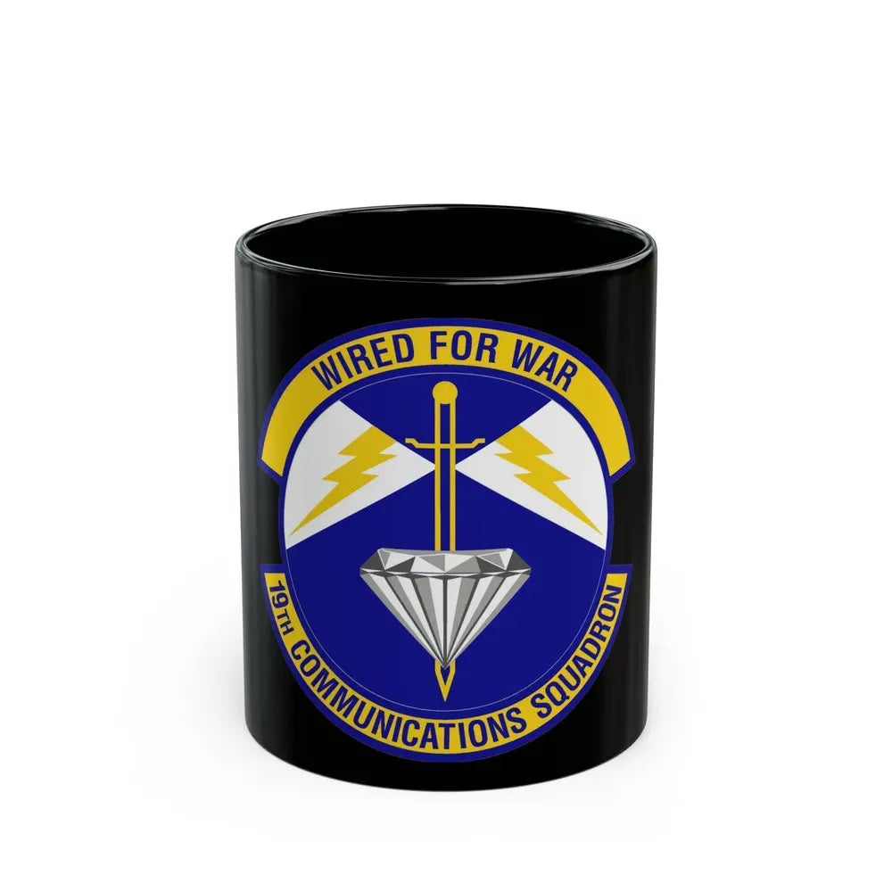 19th Communications Squadron (U.S. Air Force) Black Coffee Mug 11oz - Go Mug Yourself