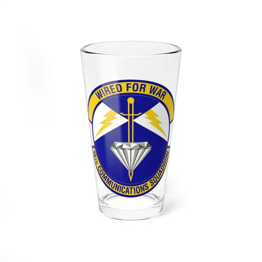 19th Communications Squadron (U.S. Air Force) Pint Glass 16oz 16oz - Go Mug Yourself