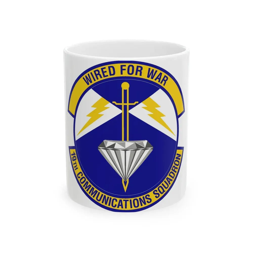 19th Communications Squadron (U.S. Air Force) White Coffee Mug 11oz - Go Mug Yourself