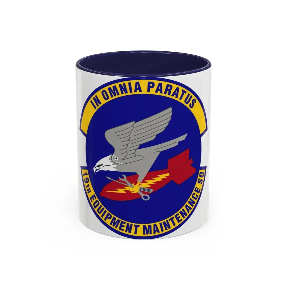 19th Equipment Maintenance Squadron (U.S. Air Force) Accent Coffee Mug 11oz Navy - Go Mug Yourself