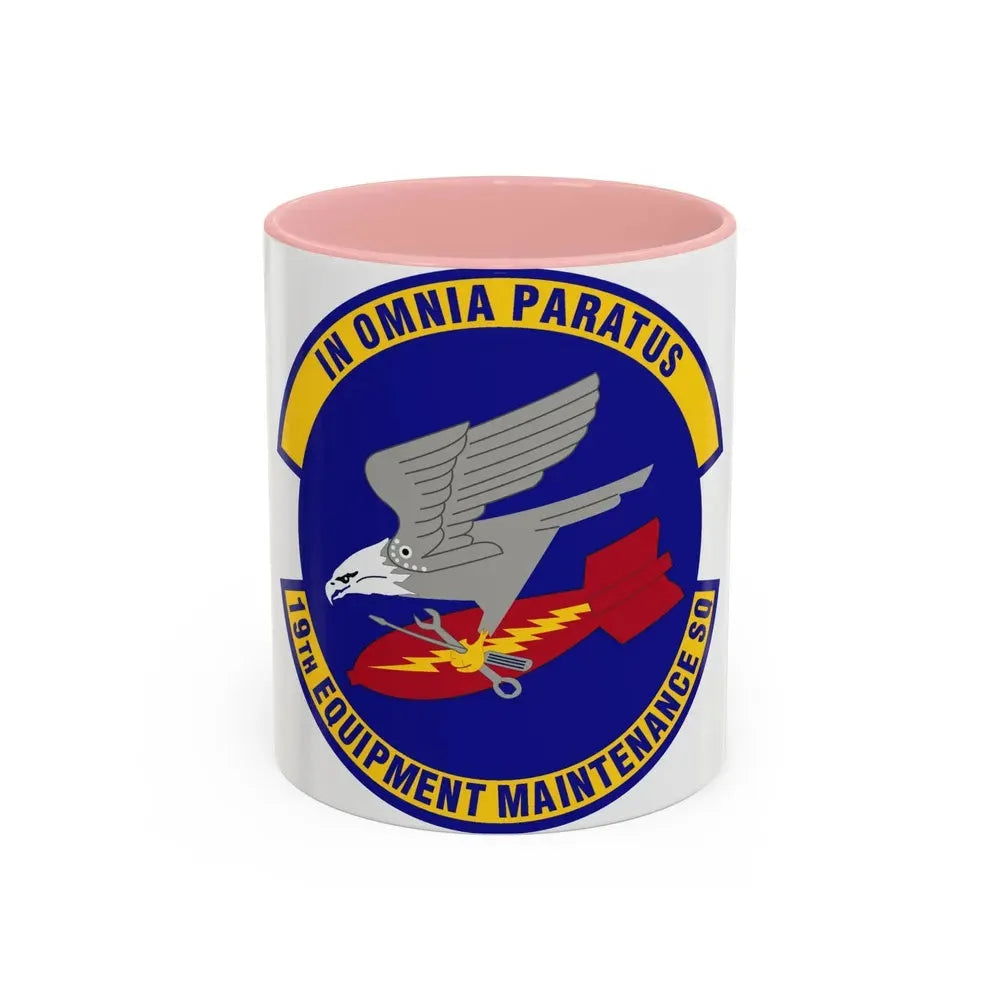 19th Equipment Maintenance Squadron (U.S. Air Force) Accent Coffee Mug 11oz Pink - Go Mug Yourself