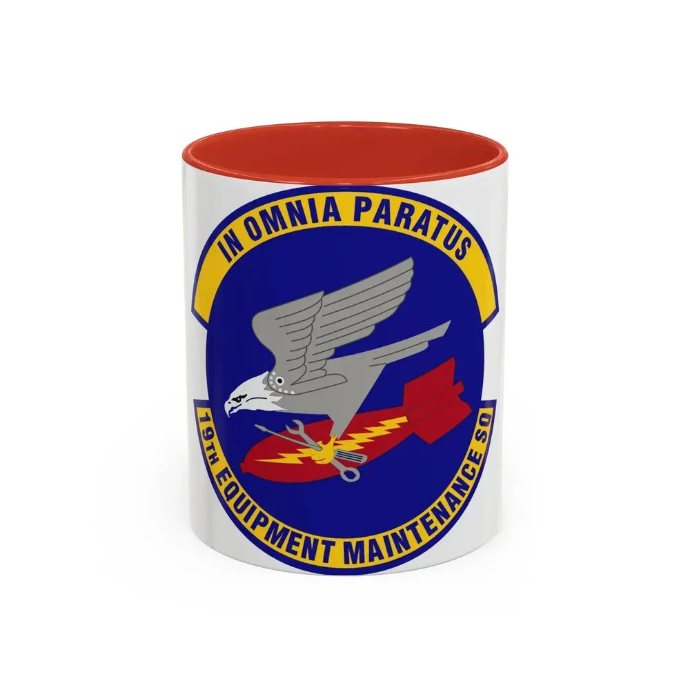 19th Equipment Maintenance Squadron (U.S. Air Force) Accent Coffee Mug 11oz Red - Go Mug Yourself