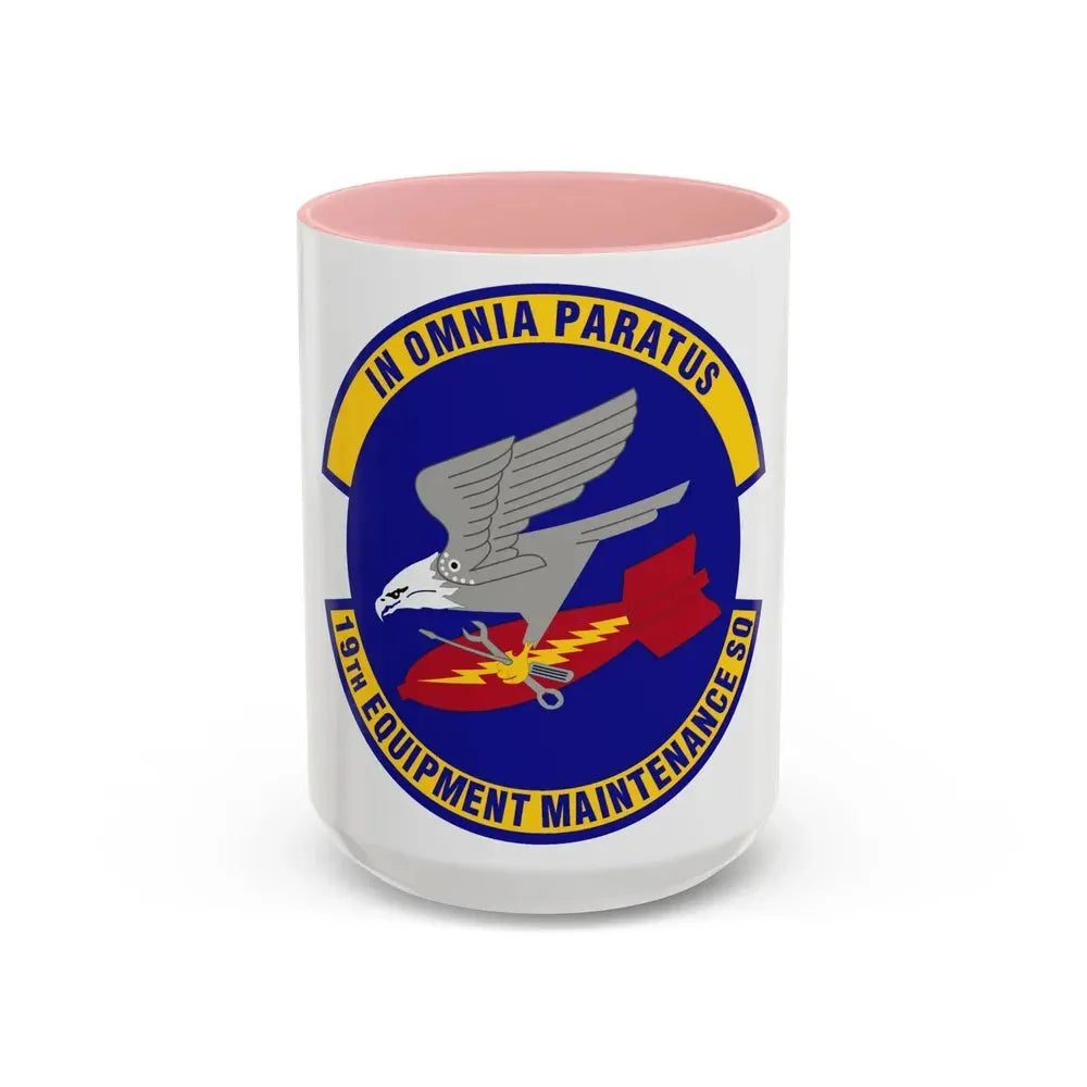 19th Equipment Maintenance Squadron (U.S. Air Force) Accent Coffee Mug 15oz Pink - Go Mug Yourself