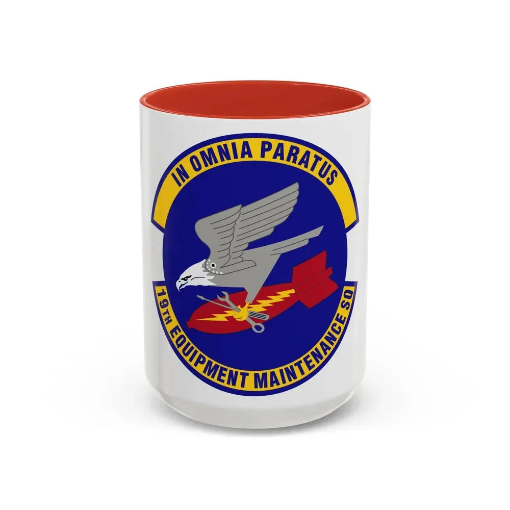 19th Equipment Maintenance Squadron (U.S. Air Force) Accent Coffee Mug 15oz Red - Go Mug Yourself