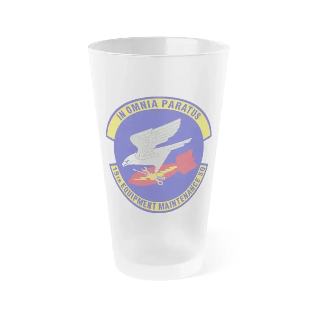 19th Equipment Maintenance Squadron (U.S. Air Force) Frosted Pint Glass 16oz 16oz Frosted - Go Mug Yourself