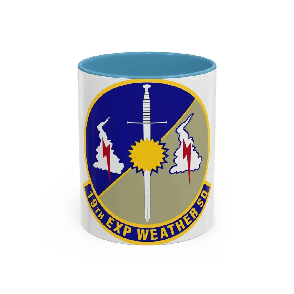 19th Expeditionary Weather Squadron (U.S. Air Force) Accent Coffee Mug 11oz Light Blue - Go Mug Yourself