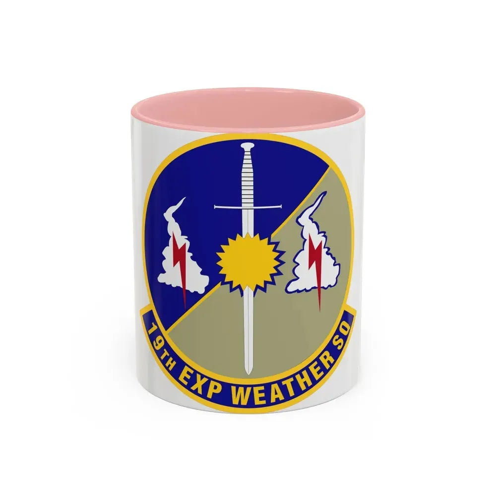 19th Expeditionary Weather Squadron (U.S. Air Force) Accent Coffee Mug 11oz Pink - Go Mug Yourself