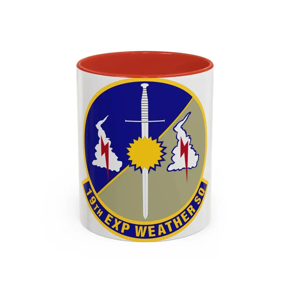 19th Expeditionary Weather Squadron (U.S. Air Force) Accent Coffee Mug 11oz Red - Go Mug Yourself