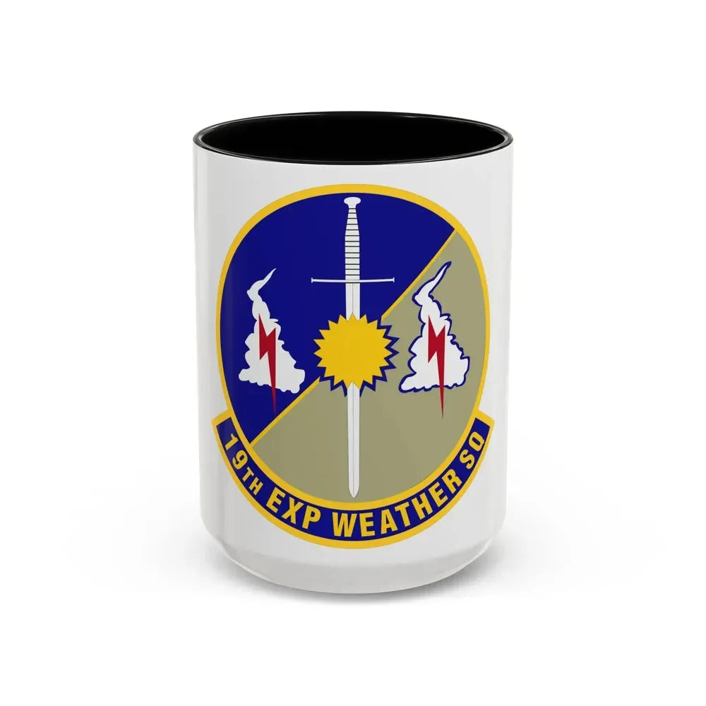 19th Expeditionary Weather Squadron (U.S. Air Force) Accent Coffee Mug 15oz Black - Go Mug Yourself
