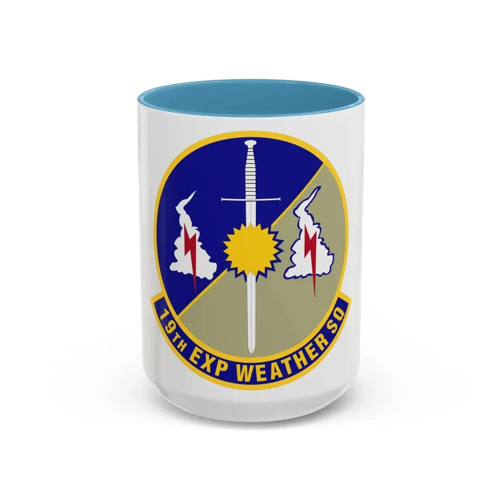 19th Expeditionary Weather Squadron (U.S. Air Force) Accent Coffee Mug 15oz Light Blue - Go Mug Yourself