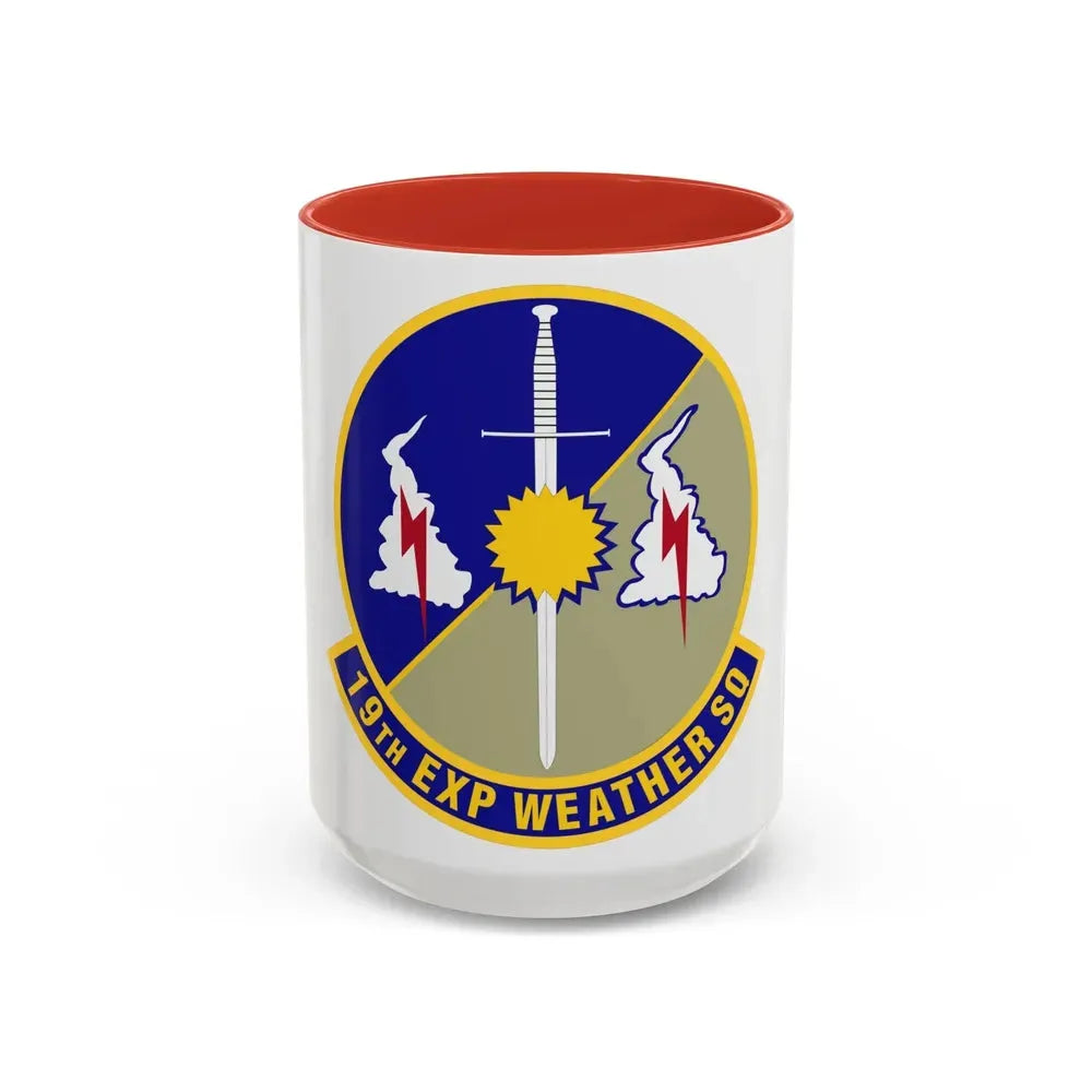 19th Expeditionary Weather Squadron (U.S. Air Force) Accent Coffee Mug 15oz Red - Go Mug Yourself