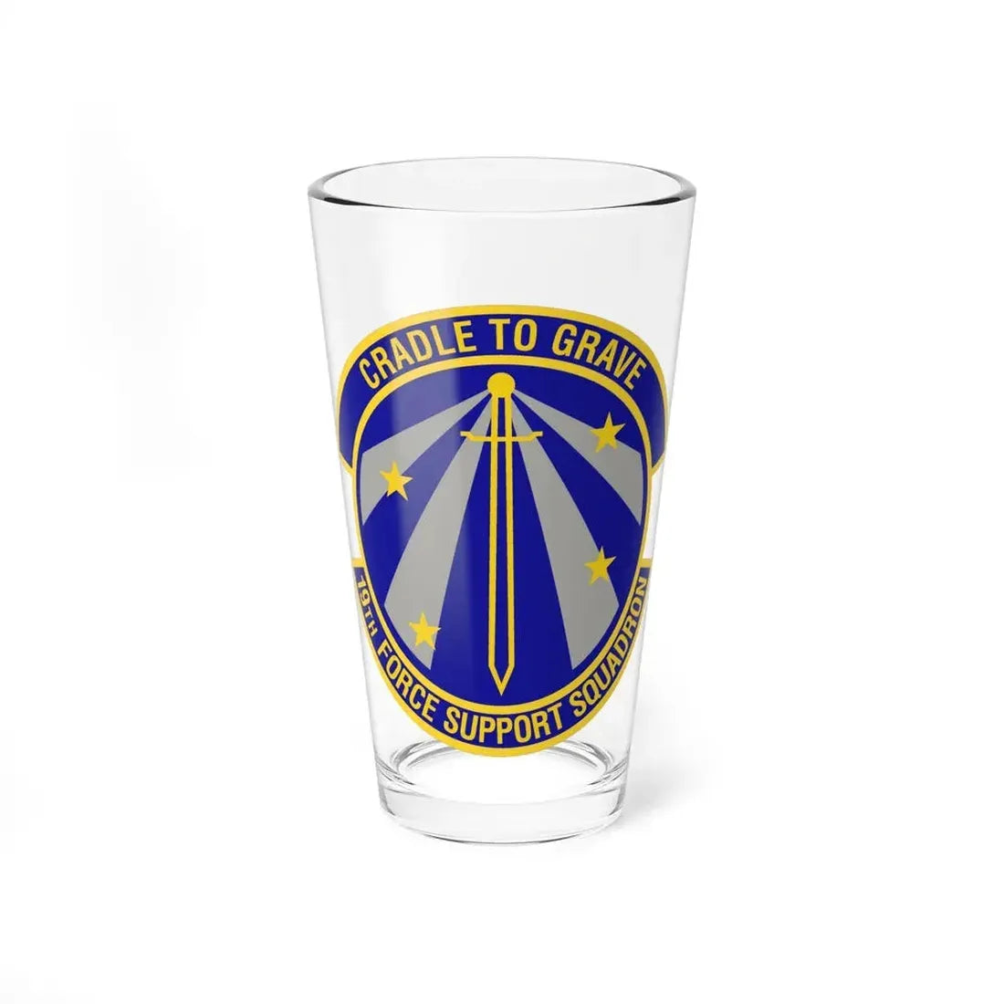 19th Force Support Squadron (U.S. Air Force) Pint Glass 16oz 16oz - Go Mug Yourself