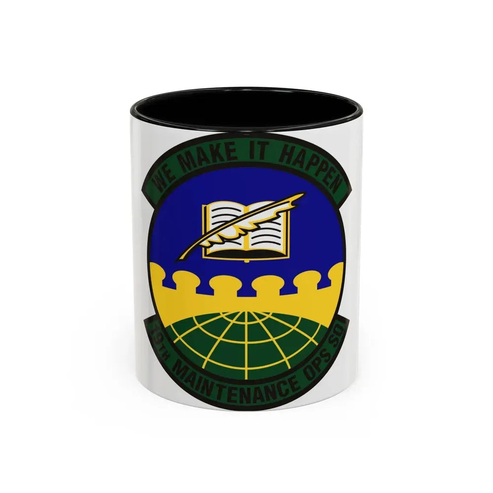 19th Maintenance Operations Squadron (U.S. Air Force) Accent Coffee Mug 11oz Black - Go Mug Yourself