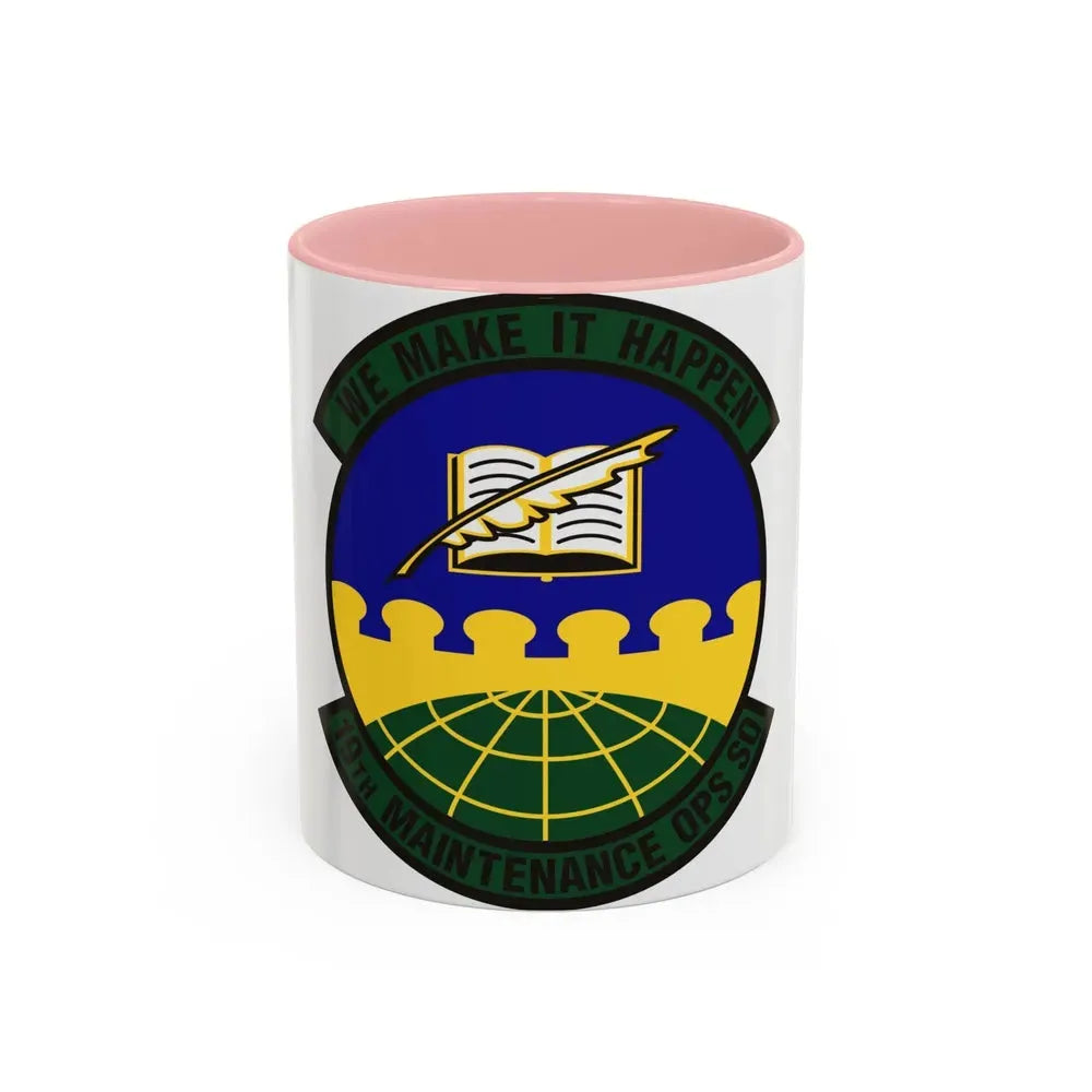 19th Maintenance Operations Squadron (U.S. Air Force) Accent Coffee Mug 11oz Pink - Go Mug Yourself