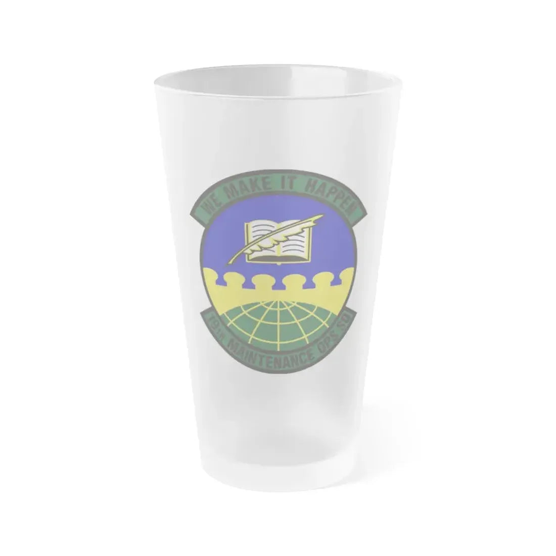 19th Maintenance Operations Squadron (U.S. Air Force) Frosted Pint Glass 16oz 16oz Frosted - Go Mug Yourself