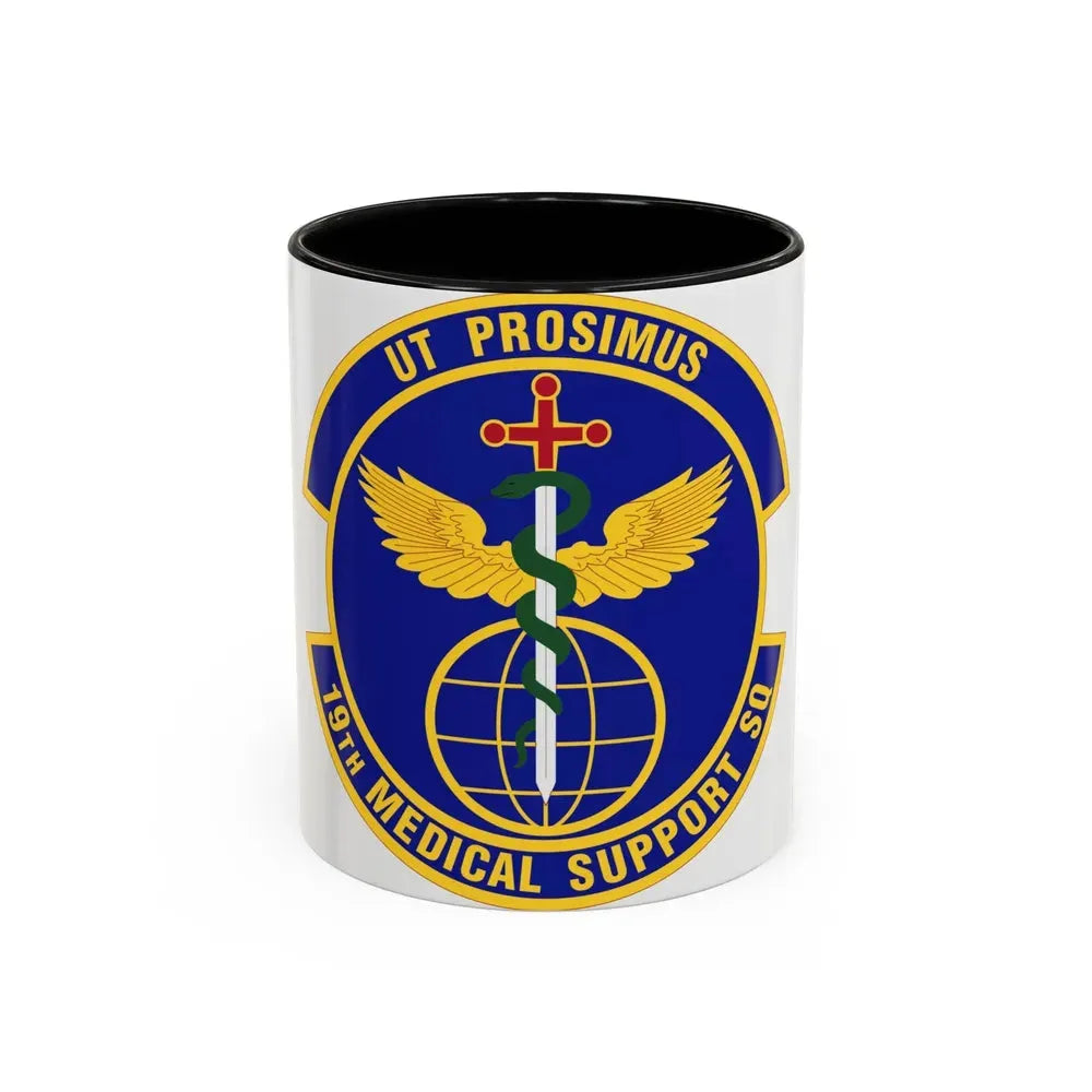 19th Medical Support Squadron (U.S. Air Force) Accent Coffee Mug 11oz Black - Go Mug Yourself