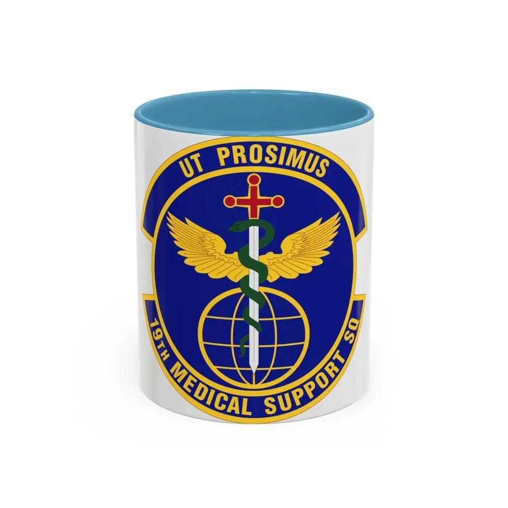 19th Medical Support Squadron (U.S. Air Force) Accent Coffee Mug 11oz Light Blue - Go Mug Yourself