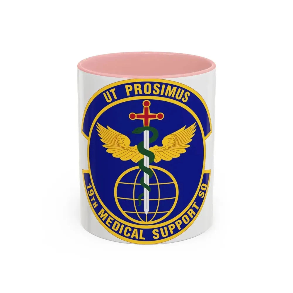 19th Medical Support Squadron (U.S. Air Force) Accent Coffee Mug 11oz Pink - Go Mug Yourself