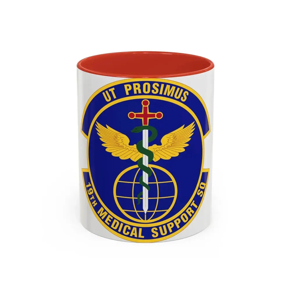 19th Medical Support Squadron (U.S. Air Force) Accent Coffee Mug 11oz Red - Go Mug Yourself