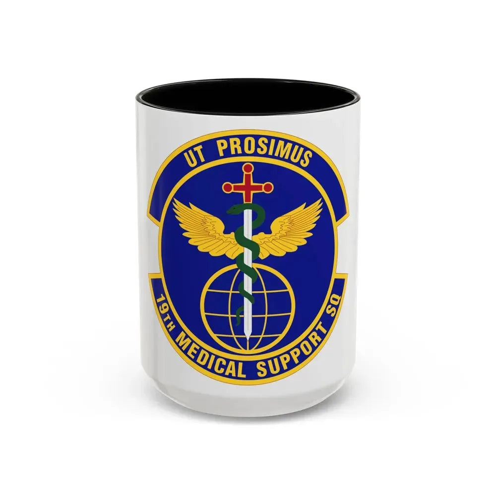 19th Medical Support Squadron (U.S. Air Force) Accent Coffee Mug 15oz Black - Go Mug Yourself