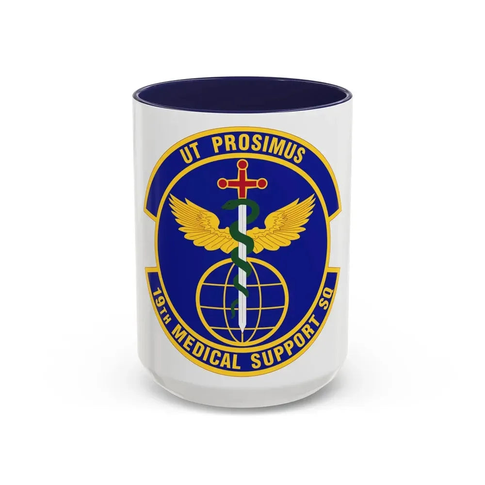 19th Medical Support Squadron (U.S. Air Force) Accent Coffee Mug 15oz Navy - Go Mug Yourself