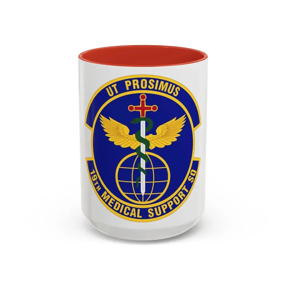 19th Medical Support Squadron (U.S. Air Force) Accent Coffee Mug 15oz Red - Go Mug Yourself