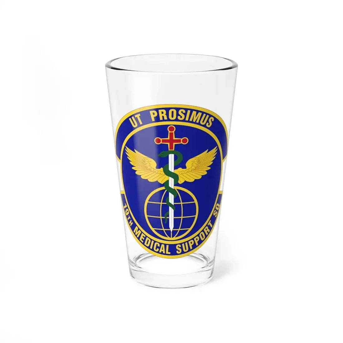 19th Medical Support Squadron (U.S. Air Force) Pint Glass 16oz 16oz - Go Mug Yourself