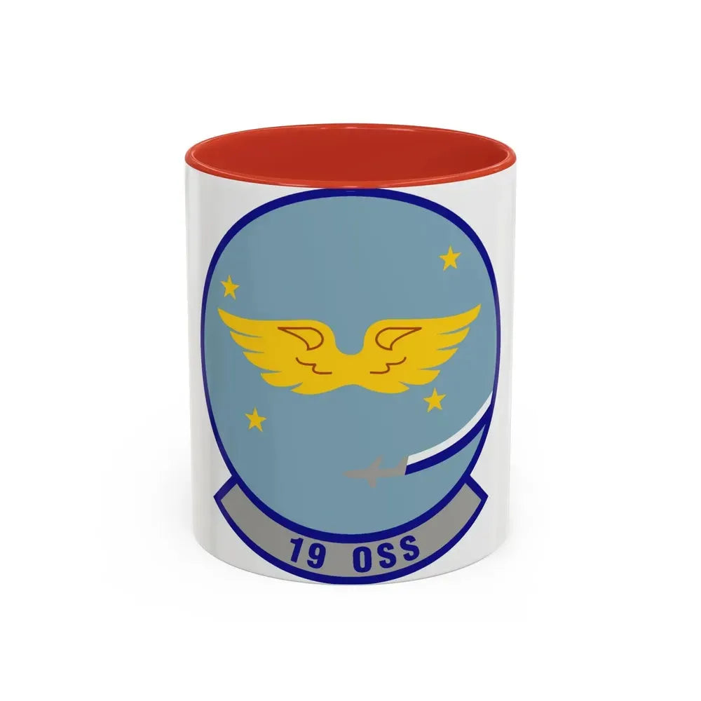 19th Operations Support Squadron (U.S. Air Force) Accent Coffee Mug 11oz Red - Go Mug Yourself
