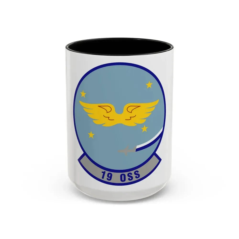 19th Operations Support Squadron (U.S. Air Force) Accent Coffee Mug 15oz Black - Go Mug Yourself
