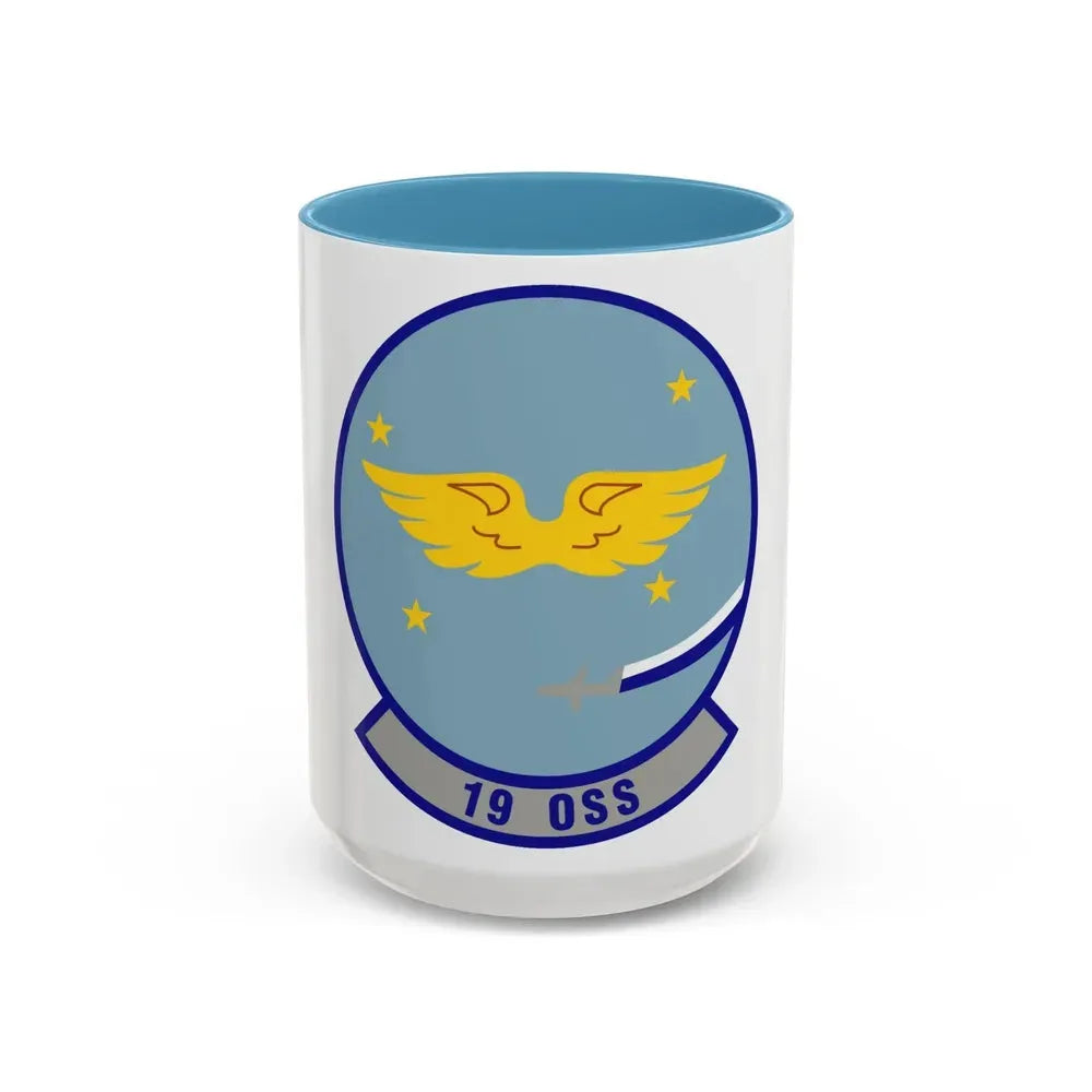 19th Operations Support Squadron (U.S. Air Force) Accent Coffee Mug 15oz Light Blue - Go Mug Yourself