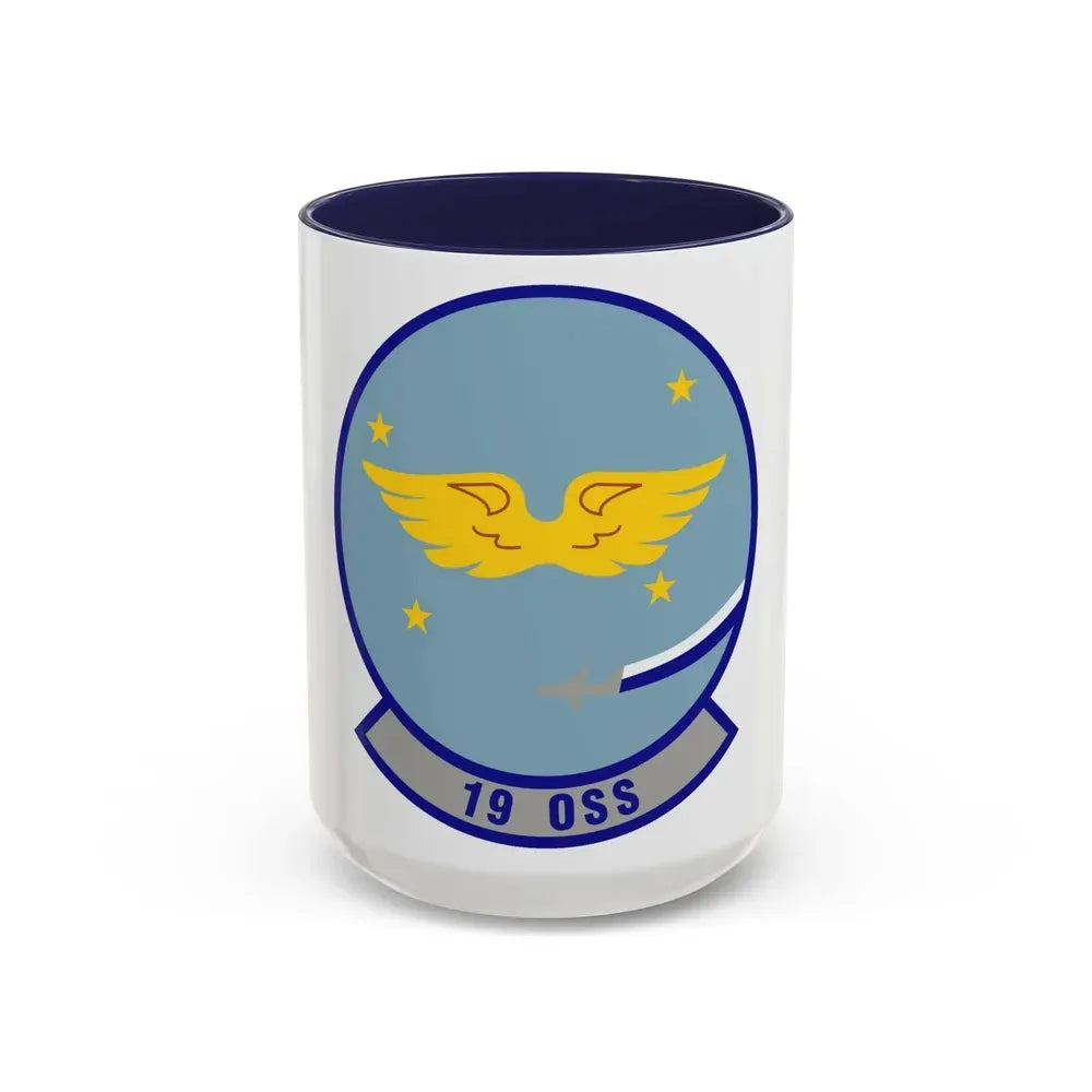 19th Operations Support Squadron (U.S. Air Force) Accent Coffee Mug 15oz Navy - Go Mug Yourself