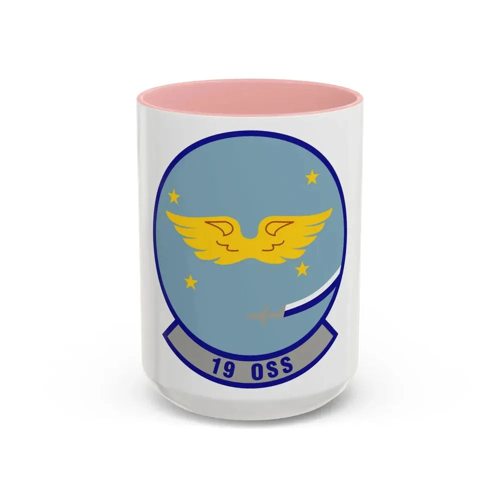 19th Operations Support Squadron (U.S. Air Force) Accent Coffee Mug 15oz Pink - Go Mug Yourself