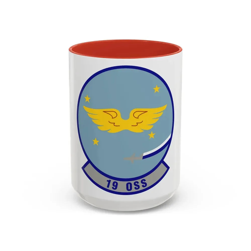 19th Operations Support Squadron (U.S. Air Force) Accent Coffee Mug 15oz Red - Go Mug Yourself